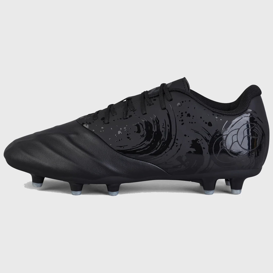 CANTERBURY PHOENIX GENESIS TEAM FIRM GROUND RUGBY BOOT BLACK/SILVER