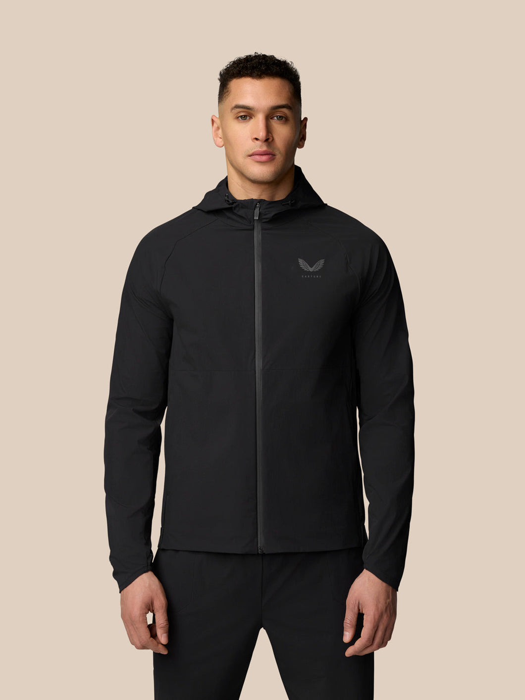 CASTORE MENS BRANDED ADAPT TRAINING WIND JACKET BLACK