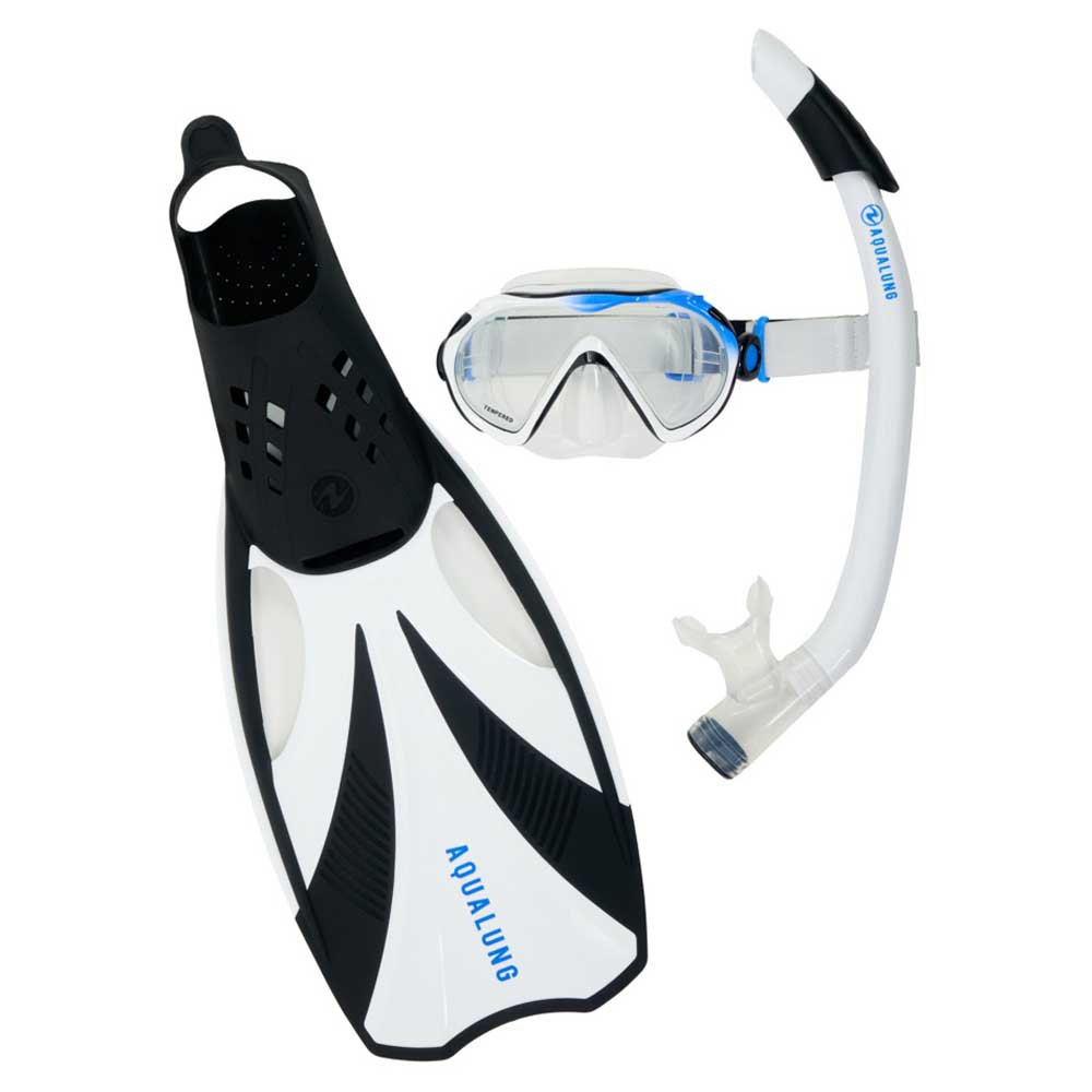 AQUALUNG COMPASS SET MASK/SNORKEL/FIN BLACK/WHITE