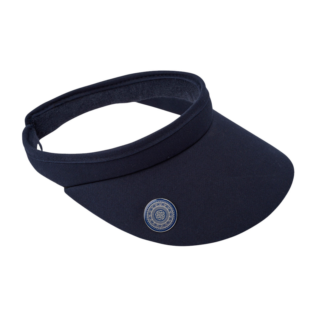 SURPRIZE SHOP NAVY GOLF VISOR WITH MAGNET AND BALL MARKER ONE SIZE
