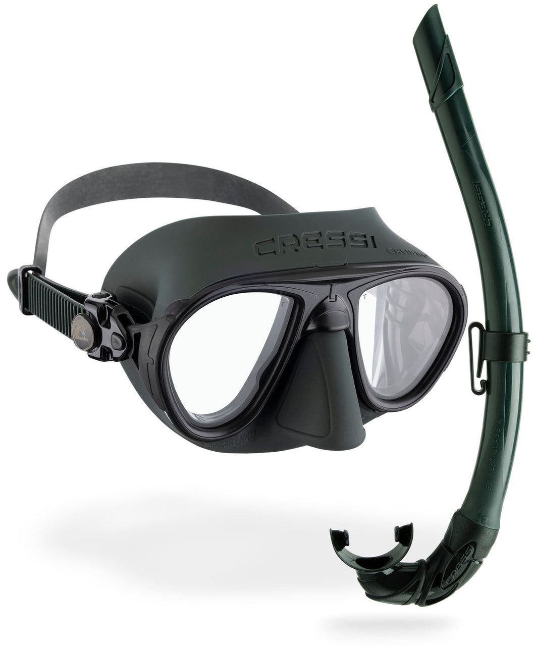 CRESSI CALIBRO FREE DIVE MASK/SNORKEL COMBO SENIOR GREEN