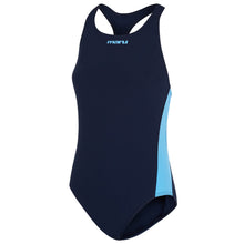 Load image into Gallery viewer, MARU LADIES PANEL RACER BACK SWIMSUIT NAVY/COBALT
