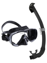 Load image into Gallery viewer, CRESSI ESTRELLA +SEAL DRY MASK/SNORKEL COMBO SENIOR BLACK/BLACK
