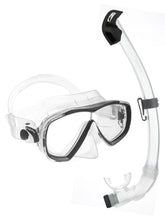Load image into Gallery viewer, CRESSI ESTRELLA +SEAL DRY MASK/SNORKEL COMBO SENIOR CLEAR/BLACK
