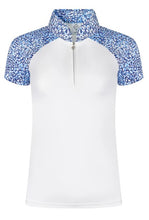 Load image into Gallery viewer, PURE GOLF WOMENS SPIRIT CAP POLO SHIRT - PEARDROP SAPPHIRE
