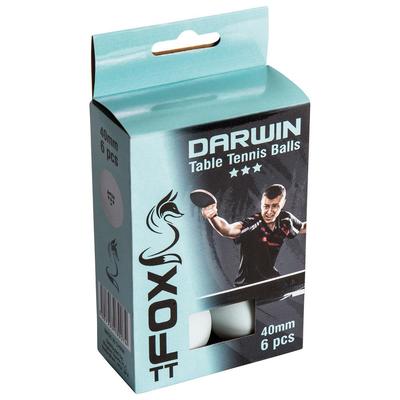 FOX DARWIN 3 STAR TABLE TENNIS BALLS 6 PACK