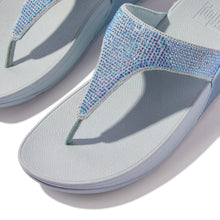 Load image into Gallery viewer, FIT FLOP LULU CRYSTAL TOE POST BLUE
