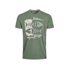 Load image into Gallery viewer, WEIRD FISH MENS DOUBLE FISH ECO GRAPHIC TEE DEEP LICHEN GREEN

