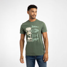 Load image into Gallery viewer, WEIRD FISH MENS DOUBLE FISH ECO GRAPHIC TEE DEEP LICHEN GREEN
