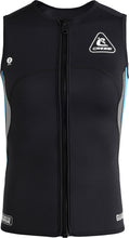 Load image into Gallery viewer, CRESSI LADIES NEOPRENE ZIPPER VEST BLACK/AQUAMARINE
