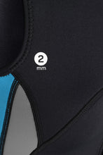 Load image into Gallery viewer, CRESSI LADIES NEOPRENE ZIPPER VEST BLACK/AQUAMARINE
