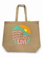 Load image into Gallery viewer, ONE LIFE ORGANIC TOTE BAG GRAPHITE/PINK
