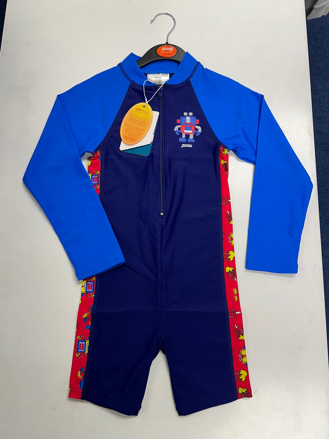 ZOGGS BOYS LONGSLEEVE ALL IN ONE SWIMSUIT BOTS