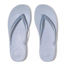 Load image into Gallery viewer, FITFLOP IQUSHION OMBRE SPARKLE FLIP-FLOPS SKYWASH BLUE
