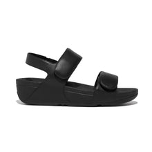 Load image into Gallery viewer, FITFLOP LULU ADJUSTABLE LEATHER BACK STRAP SANDALS BLACK
