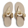 FITFLOP LULU FLOWER TOE POST SANDALS PLATINO