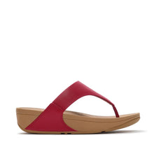 Load image into Gallery viewer, FITFLOP LULU LEATHER TOE POST SANDALS BURNT BERRY
