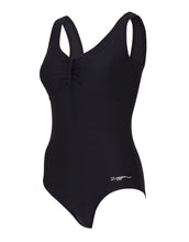 Load image into Gallery viewer, ZOGGS WOMENS MARLEY SCOOPBACK SWIMSUIT  BLACK
