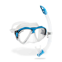 Load image into Gallery viewer, CRESSI MATRIX + GAMMA MASK/SNORKEL COMBO SENIOR CLEAR/BLUE

