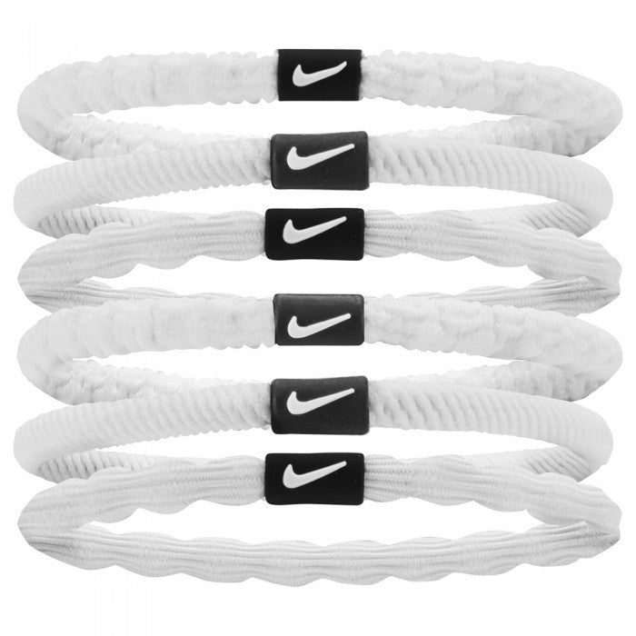 NIKE FLEX HAIR TIES WHITE - 6 PACK