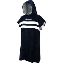 Load image into Gallery viewer, NORTHCORE 2025 BEACH BASHA STRIPE HOODED CHANGE TOWEL NAVY
