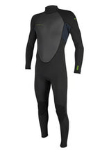 Load image into Gallery viewer, ONEILL KIDS REACTOR-2 3/2MM  BACK ZIP FULL WETSUIT BLACK/SLATE
