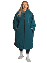 Load image into Gallery viewer, TWO BARE FEET ADULT WEATHERPROOF CHANGING ROBE SEA-GREEN/RASPBERRY
