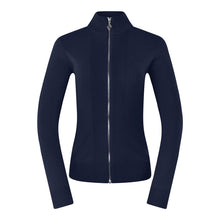 Load image into Gallery viewer, PURE GOLF BLAIR FULL ZIP LINED CARDIGAN NAVY
