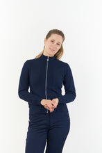 Load image into Gallery viewer, PURE GOLF BLAIR FULL ZIP LINED CARDIGAN NAVY
