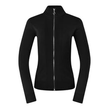 Load image into Gallery viewer, PURE GOLF BLAIR FULL ZIP LINED CARDIGAN BLACK
