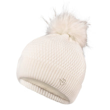 Load image into Gallery viewer, PURE GOLF GRETA WATERPROOF BOBBLE HAT CHAMPAGNE
