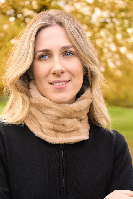 PURE GOLF EIRA FUR SNOOD CHAMPAGNE ONE SIZE