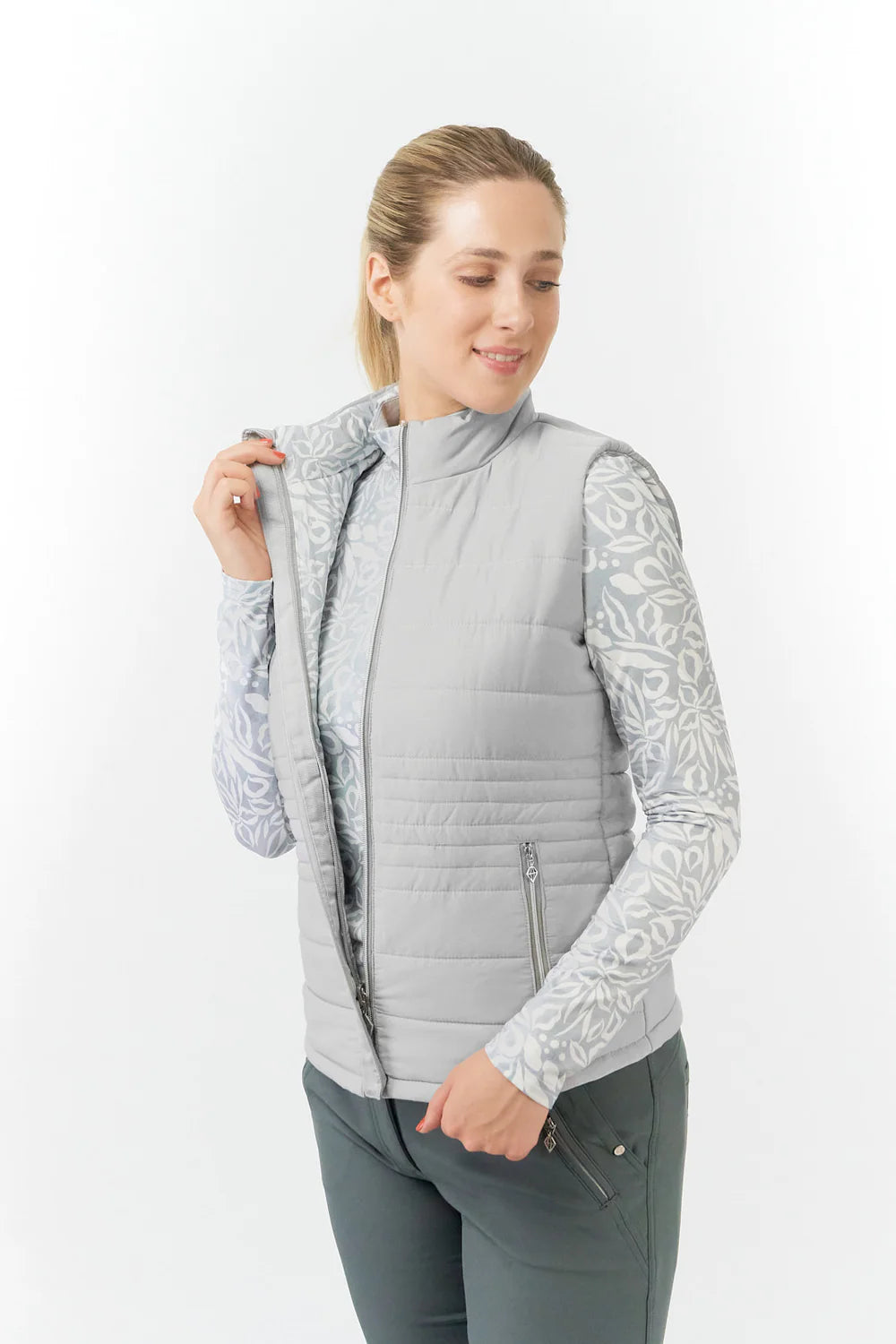 PURE GOLF  EVE REVERSIBLE GILET WINTER FOLIAGE