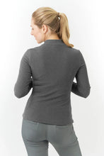 Load image into Gallery viewer, PURE GOLF OLWEN MOCK NECK TOP CHARCOAL GREY

