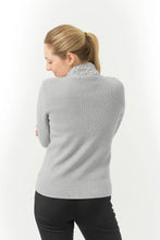 Load image into Gallery viewer, PURE GOLF  ELLISA KNIT CARDIGAN FAUX FUR PALE GREY
