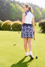 Load image into Gallery viewer, PURE GOLF ACCURACY SKORT WITH SIDE ZIP WILD PEONY NAVY
