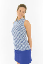 Load image into Gallery viewer, PURE GOLF FELICITY POLO SHIRT SLEEVLESS   TIDAL WAVE
