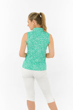 Load image into Gallery viewer, PURE GOLF AMITY SLEEVEESS POLO SHIRT SWEET PEA AWE GREEN
