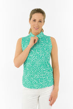 Load image into Gallery viewer, PURE GOLF AMITY SLEEVEESS POLO SHIRT SWEET PEA AWE GREEN
