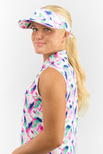 Load image into Gallery viewer, PURE GOLF ARIELLE PATTERNED TELEPHONE WIRE VISOR PORTRAIT OF PARADISE
