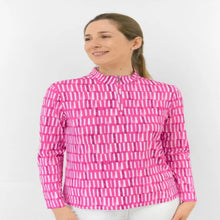 Load image into Gallery viewer, PURE SERENITY LONG SLEEVE TOP FLORAL NOTES PINK/WHITE
