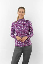Load image into Gallery viewer, PURE ARUSHA LONG SLEEVE MID LAYER TOP BERRY BOKEH
