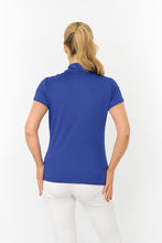 Load image into Gallery viewer, PURE GOLF VALLEY CAP SLEEVE POLO SHIRT YALE NAVY
