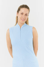 Load image into Gallery viewer, PURE GOLF VALLEY CAP SLEEVE POLO SHIRT PALE BLUE
