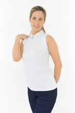 Load image into Gallery viewer, PURE GOLF REBECCA LILY PWP SLEEVELESS GOLF POLO WHITE
