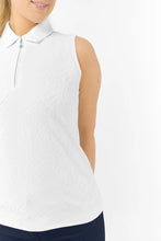 Load image into Gallery viewer, PURE GOLF REBECCA LILY PWP SLEEVELESS GOLF POLO WHITE
