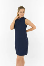 Load image into Gallery viewer, PURE GOLF SABRINA TEXTURED SLEEVELESS DRESS NAVY
