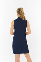 Load image into Gallery viewer, PURE GOLF SABRINA TEXTURED SLEEVELESS DRESS NAVY
