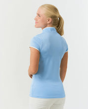 Load image into Gallery viewer, PURE GOLF BLOOM2 SHORT SLEEVE POLO SHIRT PALE BLUE
