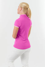 Load image into Gallery viewer, PURE GOLF BLOOM2 CAP SLEEVE POLO SHIRT AZALEA PINK
